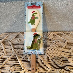The Bakeshop Santa Tyrannosaurus Rex Spatula and Cookie Cutter Set